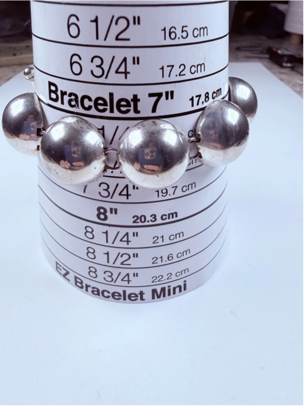 Modernist Space Age Atomic Bubble Sphere Disc 925 Sterling Silver VTG Bracelet
